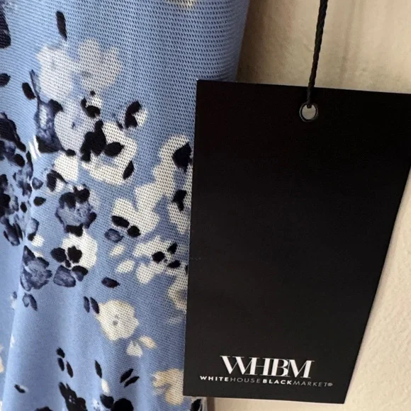 WHBM Elegant Off-The-Shoulder Bodycon Midi Dress with a sophisticated design. - Picture 7 of 15